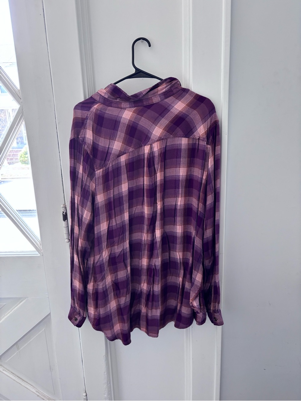 Terra & Sky Purple and Pink Plaid Button-Up Shirt - Picture 2 of 3